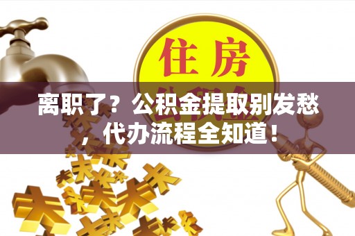 红花岗离职了？公积金提取别发愁，代办流程全知道！